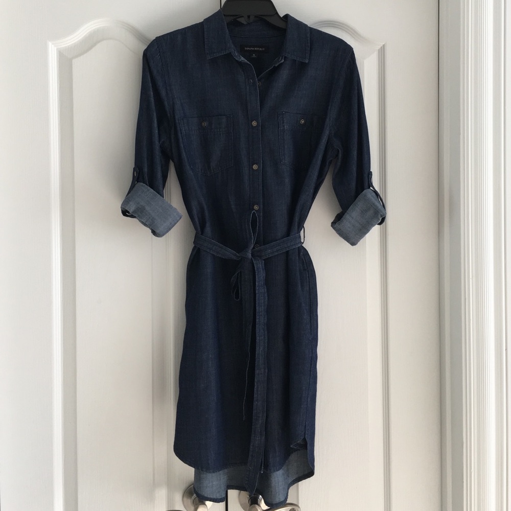 Banana Republic Dark Chambray Shirtdress